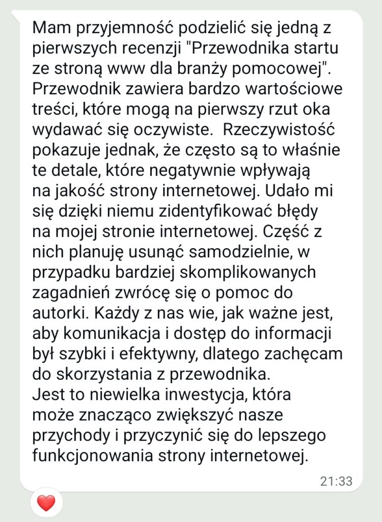 Przewodnik-startu-ze-strona-www-opinia-Klaudia-Korpowska